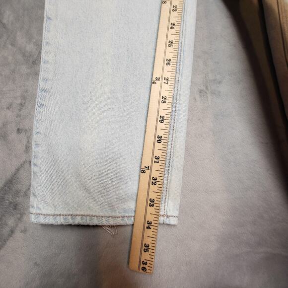 American Eagle Jeans Womens 6 Long Light Wash Highest Rise Baggy Straight - Picture 10 of 15